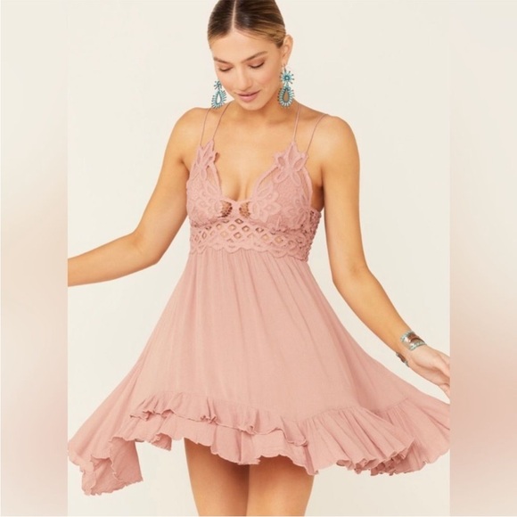 NWT Free People Womens Adella Slip
Dress Rose Size Small and XS - Picture 6 of 15